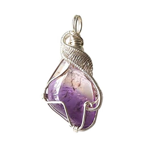 41Sbevfz1Fl. Ss520 designs by nature gems handmade women’s ametrine necklace 24 inch chain silver plated, february birthstone