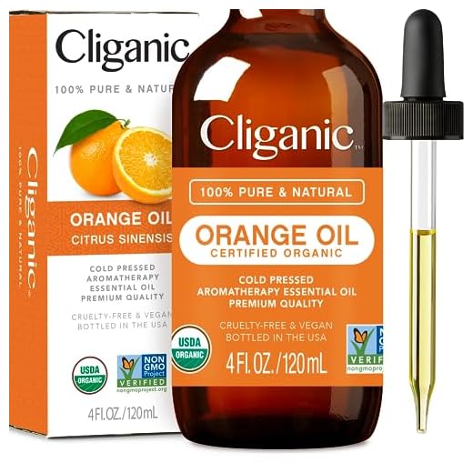 cliganic usda organic sweet orange essential oil, 4oz - 100% pure natural for aromatherapy diffuser | non-gmo verified