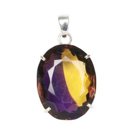 Gemhub1025Ctovalshapemulticolorametrinegemstonependant925Sterling gemhub 102.5 ct. oval shape multicolor ametrine gemstone pendant 925 sterling silver pendant for women multicolor gemstone jewelry ametrine pendant birthday gift anniversary gift february birthstone