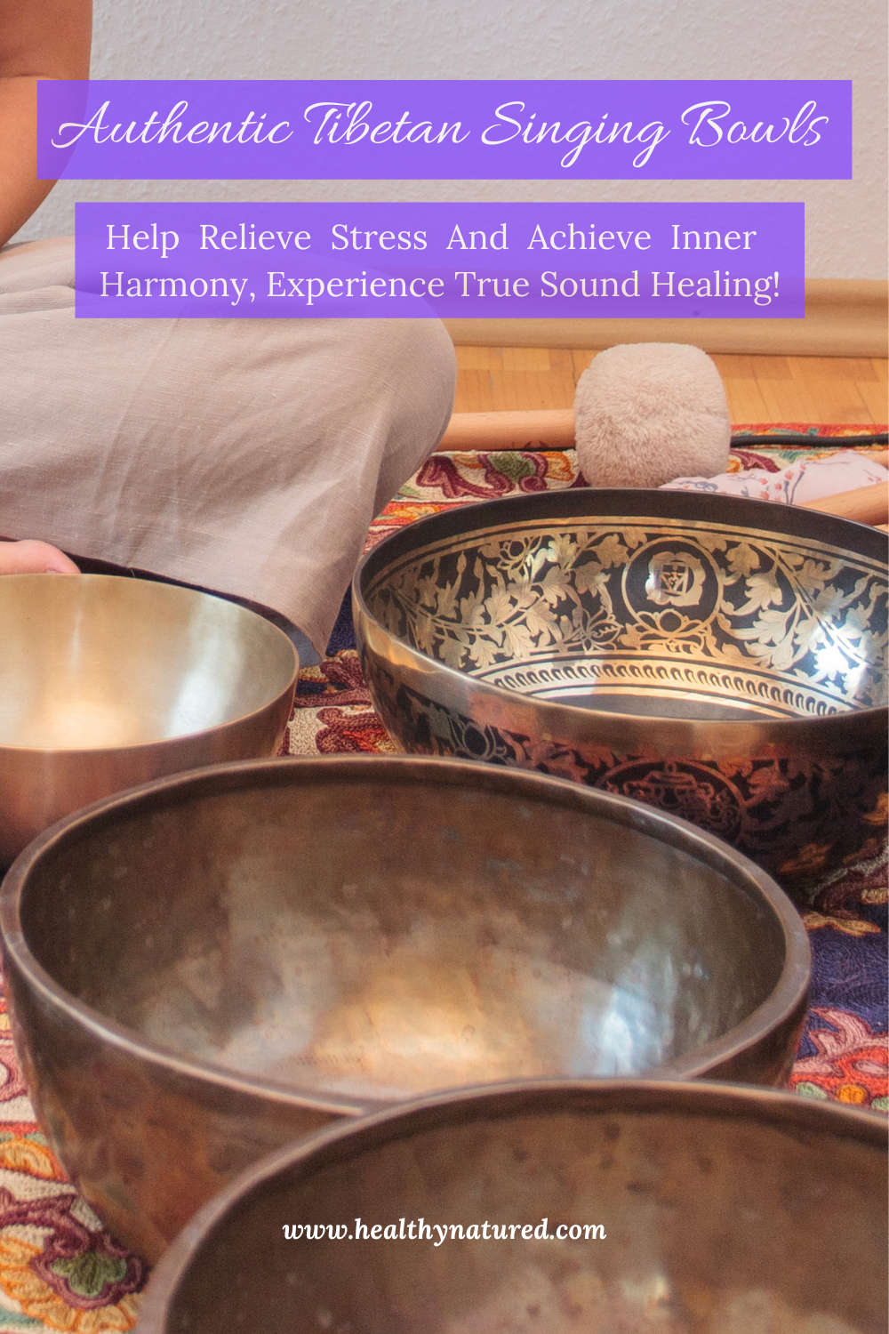 Authentic Tibetan Singing Bowl pinterest hidden image